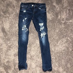 Express Jeans - dark wash distressed jeans Express Jeans - dark wash distressed jeans